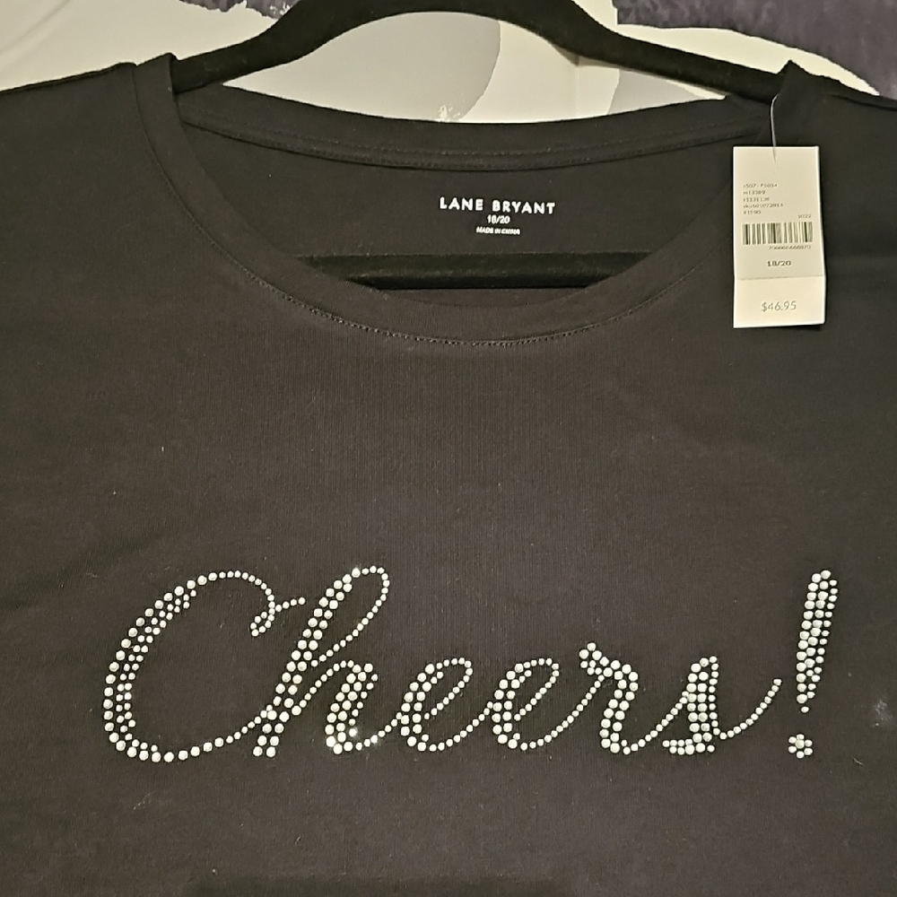Lane Bryant Black Cheers T-Shirt